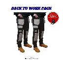 Set 4 Back to Work Pack - BLACK CARGO TROUSERS