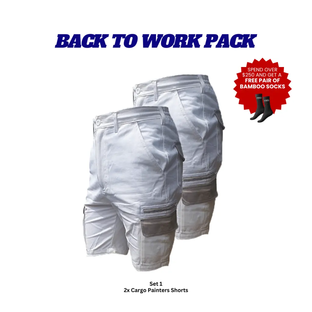 Set 1 Back to Work Pack - PAINTERS CARGO SHORTS
