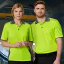SW79 - Unisex Hi-Vis Bamboo Charcoal Vented S/S Polo