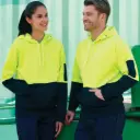 SW38 HI-VIS TWO TONE FLEECY HOODIE UNISEX