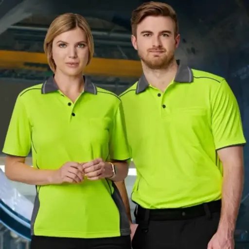 SW79 - Unisex Hi-Vis Bamboo Charcoal Vented S/S Polo